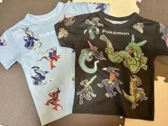 ポケモン Tシャツ 120サイズ 水色 黒