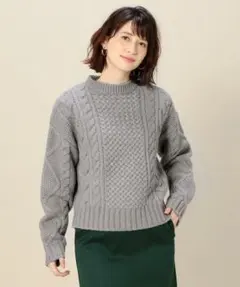 値下げ　beaty&youth ケーブルニット
