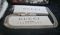 新品 GUCCI Gモチーフネックレス Gバー ネックレス