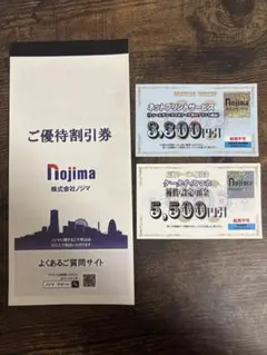 ノジマ　株主優待（25枚）+店頭サービス優待券