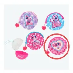 ミニファン　カプセルトイ　ポーチ　ミニパル ピンク　ハート柄