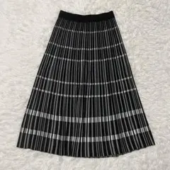 DouDou チェックロングニットスカートのサムネイル