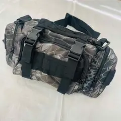 タクティカルポーチウエストポーチ（黒蜂紋様）ブラックカモフラウエストバッグ065