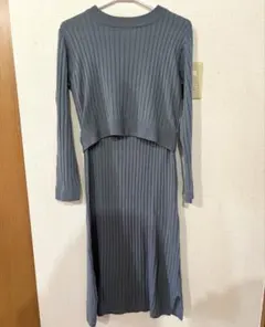 授乳ワンピース　グレー