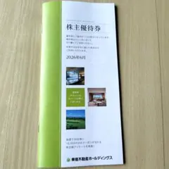 東急不動産ホールディングス 株主優待券 １００株　 2026年6月のサムネイル