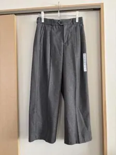 GUジーユーヘリンボーンタックワイドパンツXL新品未使用