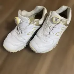 New Balance 574 ホワイト ゴルフシューズ BOA 24cm