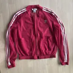 adidas トラックトップ ピンク M　シースルー　メッシュ