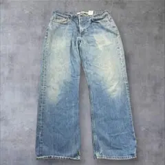 90s オールドギャップ バギーワイドデニム ヒゲ 縦落ちusa古着 山田蓮