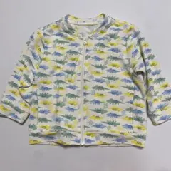 UNIQLO エアリズムUVカットメッシュブルゾン　オフホワイト 80 ワニ柄