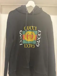希少 新品未使用 箱 タグ付き GUCCI ヴィンテージろパーカー ブラック