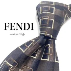 ✨美品✨FENDI フェンディ ネクタイ 極大ズッカ柄 ビジネス 総柄