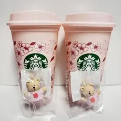 スタバ　SAKURA2026リユーザブルカップ473ml+キャップ 2セット