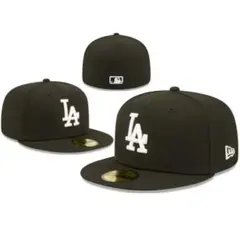 New Era LAロゴ スナップバックキャップ 黒71/2