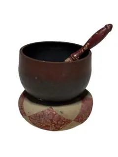 陶器製仏具セット 茶色と黒