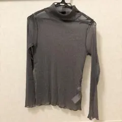 SENSE OF PLACE グレー タートルネック トップスSサイズ