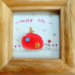 シーグラスアート　りんごのお家　シマエナガ