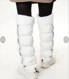 ニューバランス　ゴルフ　ホワイト　レッグウォーマー　リバーシブル