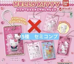 ハローキティパッケージミニチュアコレクション　セミコンプ5種セット