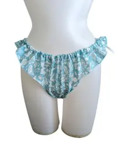 ハンドメイド ふんどしパンツ フンティ 水色 花柄のサムネイル
