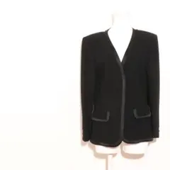 美品 YUKI TORII M ノーカラージャケットブラックフォーマル 日本製