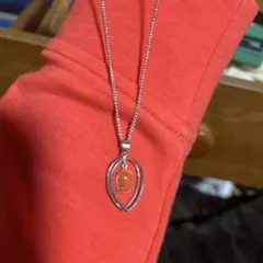 シルバー オープンハート型 ネックレス