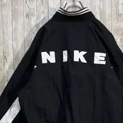 637【90s-00s】NIKE ナイキ　ハーフジップナイロンジャケット　刺繍
