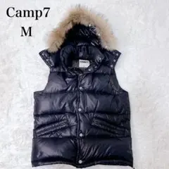 00s y2k archive old CAMP7 ダウンベスト ファー 光沢