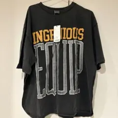 moussy ROUND HEM LOGO LOOSE Tシャツ ブラック