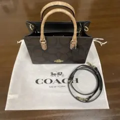 COACH コーチ/マギースモール2WAYハンド/ブラウン/CY676