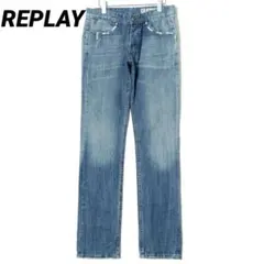 REPLAY リプレイ 装飾 ジーンズ ウォッシュ加工 デニムパンツ Y2K