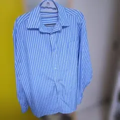 Rocky Monroe 青白ストライプ ワイシャツ Mのサムネイル