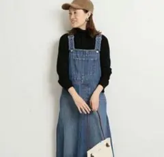 SLOBE IENA LE DENIM ジャンパースカート ネイビー インディゴ - メルカリ