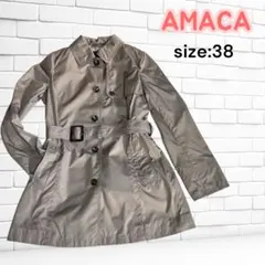 AMACA アマカ トレンチコート ベージュ size:38 スプリングコートのサムネイル