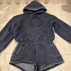 セットアップalexander wang 裏起毛パーカーS&ショートパンツ S