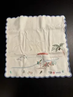 銀座和光 WAKO タオルハンカチ　ブルー