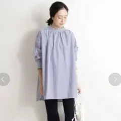 SLOBE IENA スローブイエナ タイプライターギャザーチュニックブラウス②
