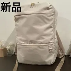 新品 ハニーズ 多収納スクエアリュック アイボリー ×ゴールド 匿名配送のサムネイル