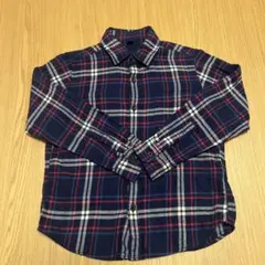 UNIQLO 長袖シャツ 130 ネイビー・レッド・ホワイトチェック