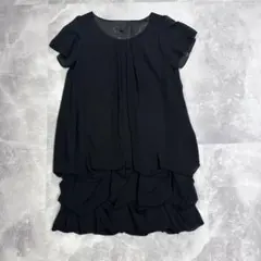 UNTITLED アンタイトル ミニワンピース バルーン裾 ブラックのサムネイル