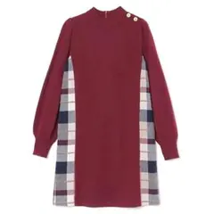 現行品★BLUE LABEL ニットワンピース 金ボタン　ノバチェック