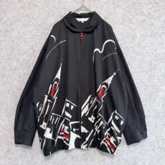 y2k【エムシースクエア】 とろみ フルジップ ナイロン ジャケット レナウン