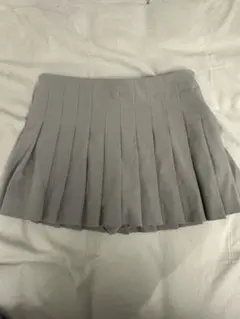 ZARAグレー プリーツミニスカート
