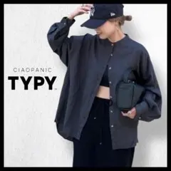 CIAOPANIC TYPY リネンレーヨンバンドカラーオーバーシャツ 長袖 麻