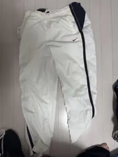 Nike ナイロンパンツ ホワイト/ネイビー