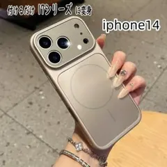 iphone14ケース オシャレmagsafe対応 レンズ保護