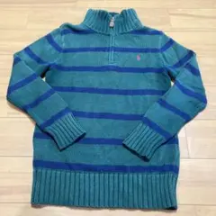 130センチ　 ラルフローレン　ジップアップコットンセーター
