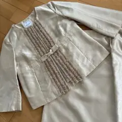 【美品】アナトリエ　おしゃれセットアップスーツ　リボンレース