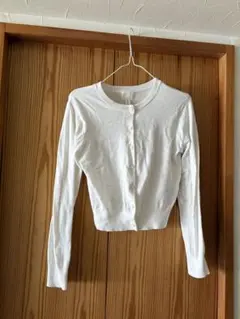美品♡H &M♡丈短めカーディガン♡White♡XS