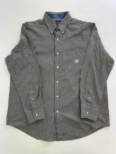 CHAPS チャップス ストライプ 長袖シャツ L ボタンダウンシャツ 古着